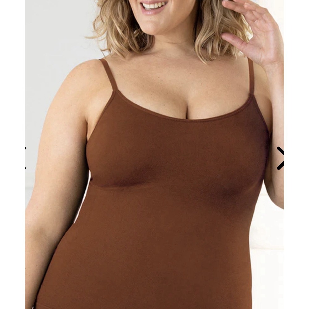 Shapermint‎ Essentials All Day Every Day Scoop Neck Cami 2XL Brown NWT